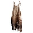 thumbnail image 3 of QATAINLAV Women Casual Wide Leg Hippie Jumpsuits Fashion Graphic Print Overalls Sleeveless Spaghetti Strap Bib Romper, Brown, XXL, 3 of 6