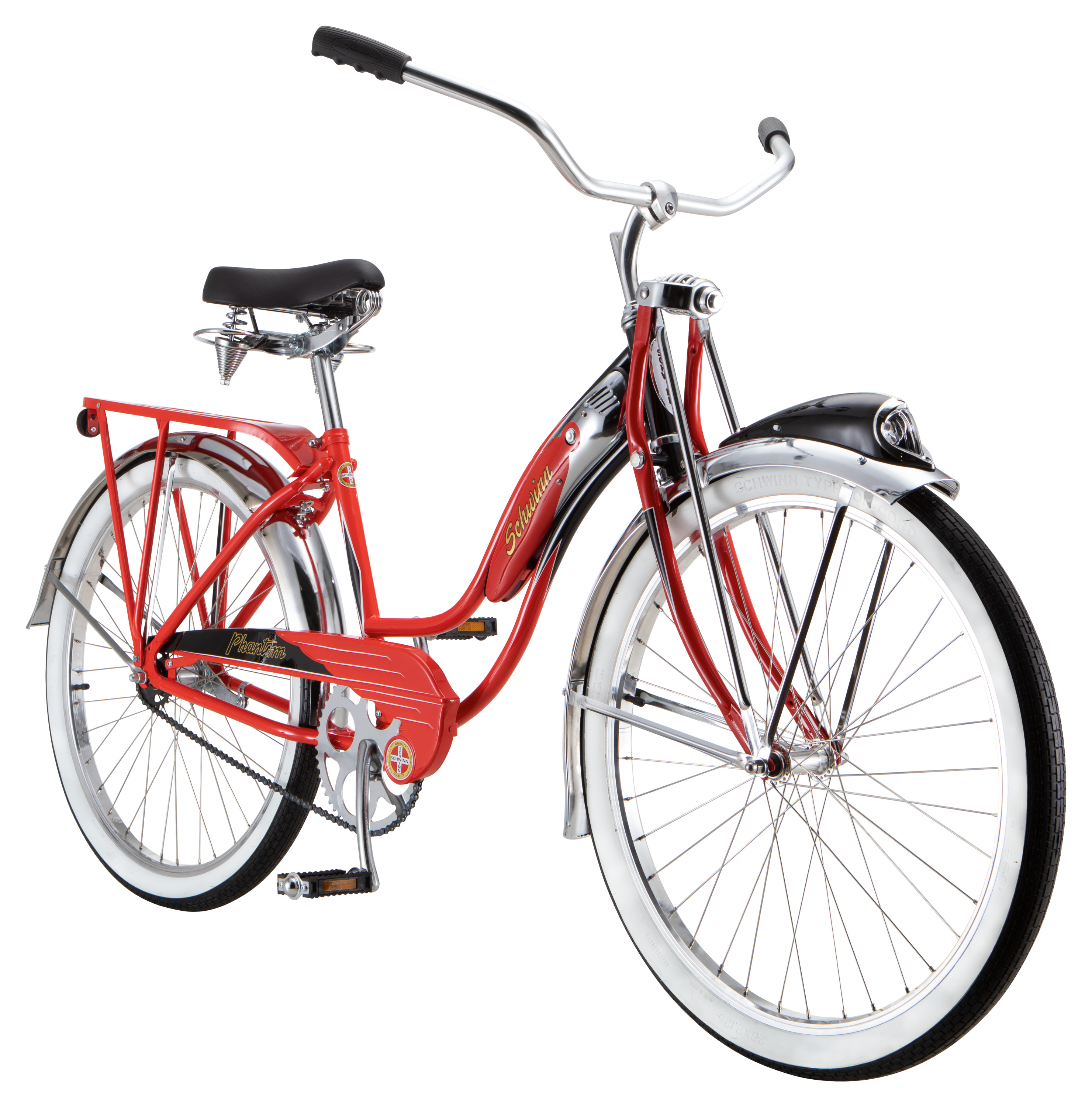 Schwinn Phantom Cruiser Bike, single speed, 26-inch wheels, red, women's vintage style - Walmart