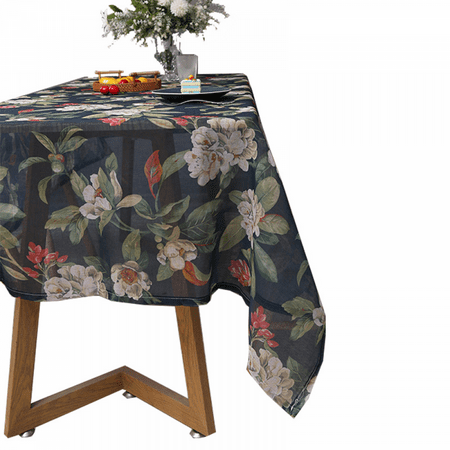 

Tablecloth Decorative Floral Print Polyester Rectangle Tablecloth Waterproof Fabric Table Cloth Table Cover for Dining Room and Party Camping Outdoor(70inches)(70inches)