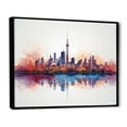thumbnail image 2 of Designart "City of Toronto, Canada II" Canada Floater Framed Wall Art Living Room, 2 of 7