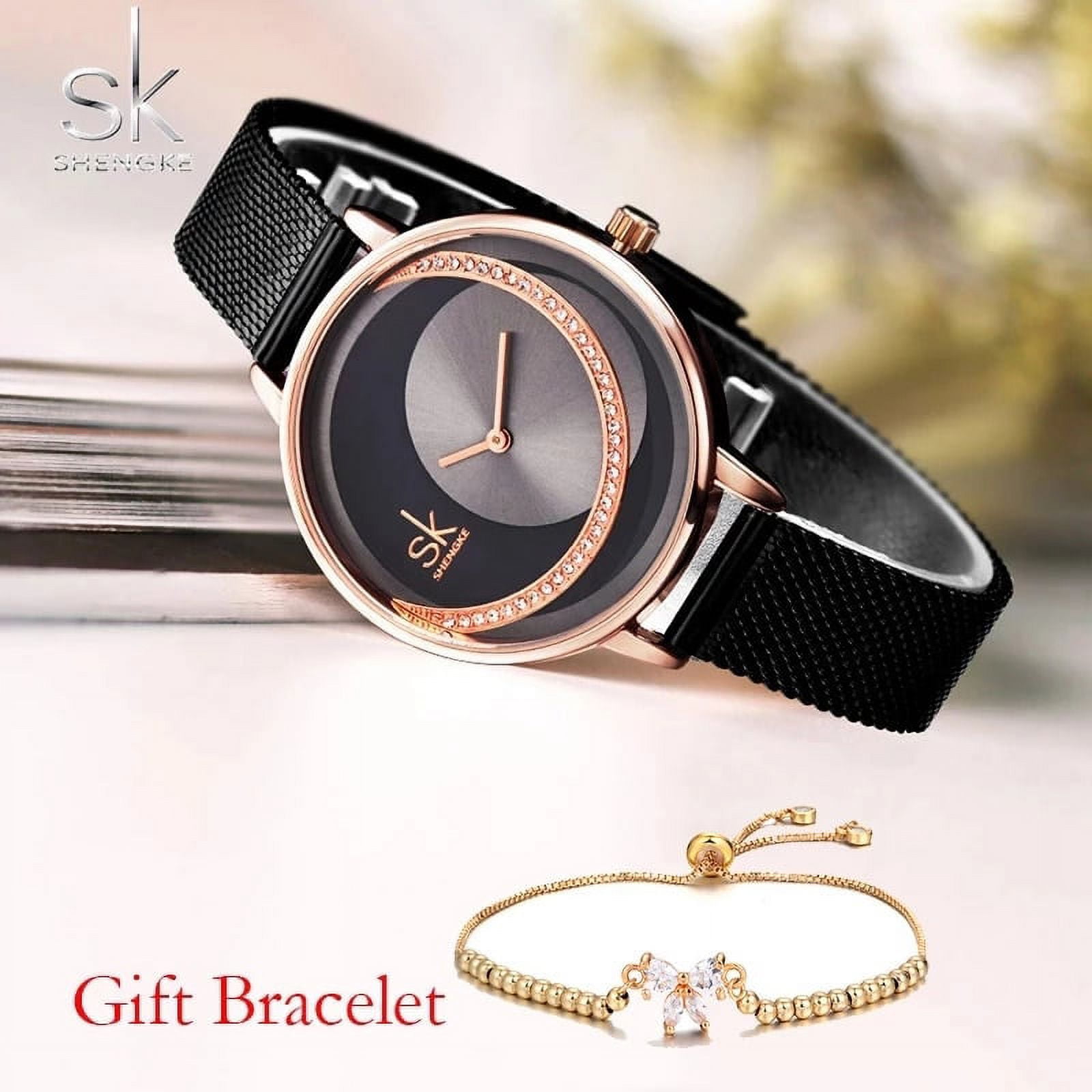 Shengke Crystal Watch Women Dress Ladies Quartz Watch Reloj Mujer 2021 Sk  Top Brand Luxury Stainless Steel Watch Zegarek Damski - Quartz Wristwatches  - Walmart.com