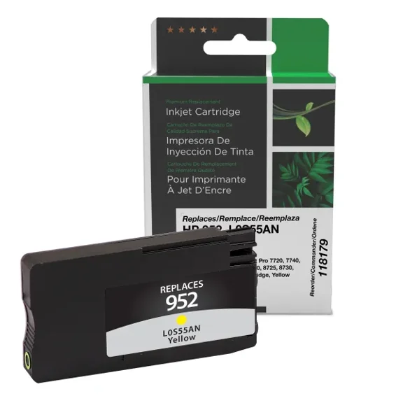 Remanufactured Clover Imaging Yellow Ink Cartridge compatible with HP 952 (L0S55AN)