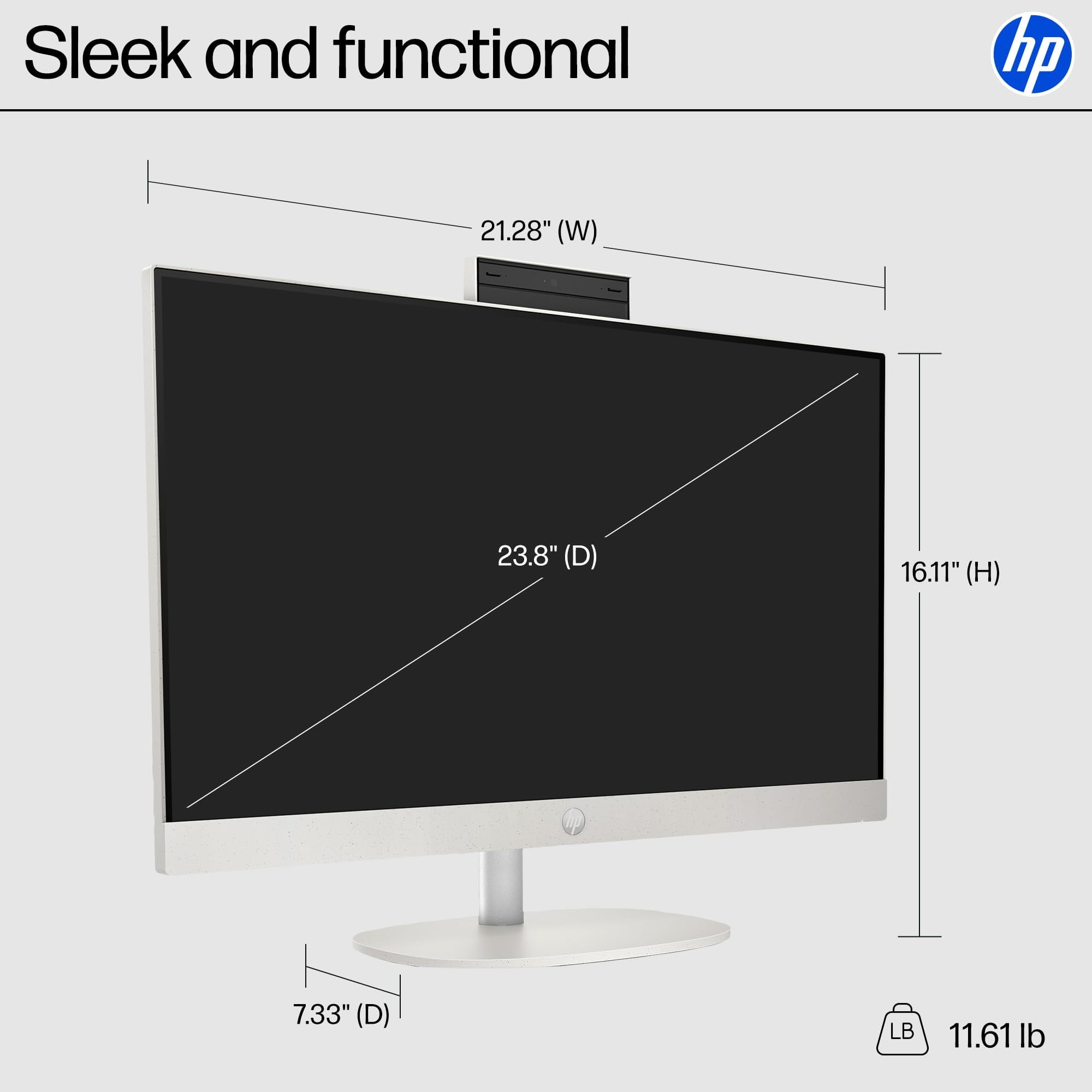 富士通 Athlon SILVER/SSD256GB/HDD/8GBOffice HP All-in-One Computer, AMD Athlon Silver 7120U, 8 GB RAM, 256 GB