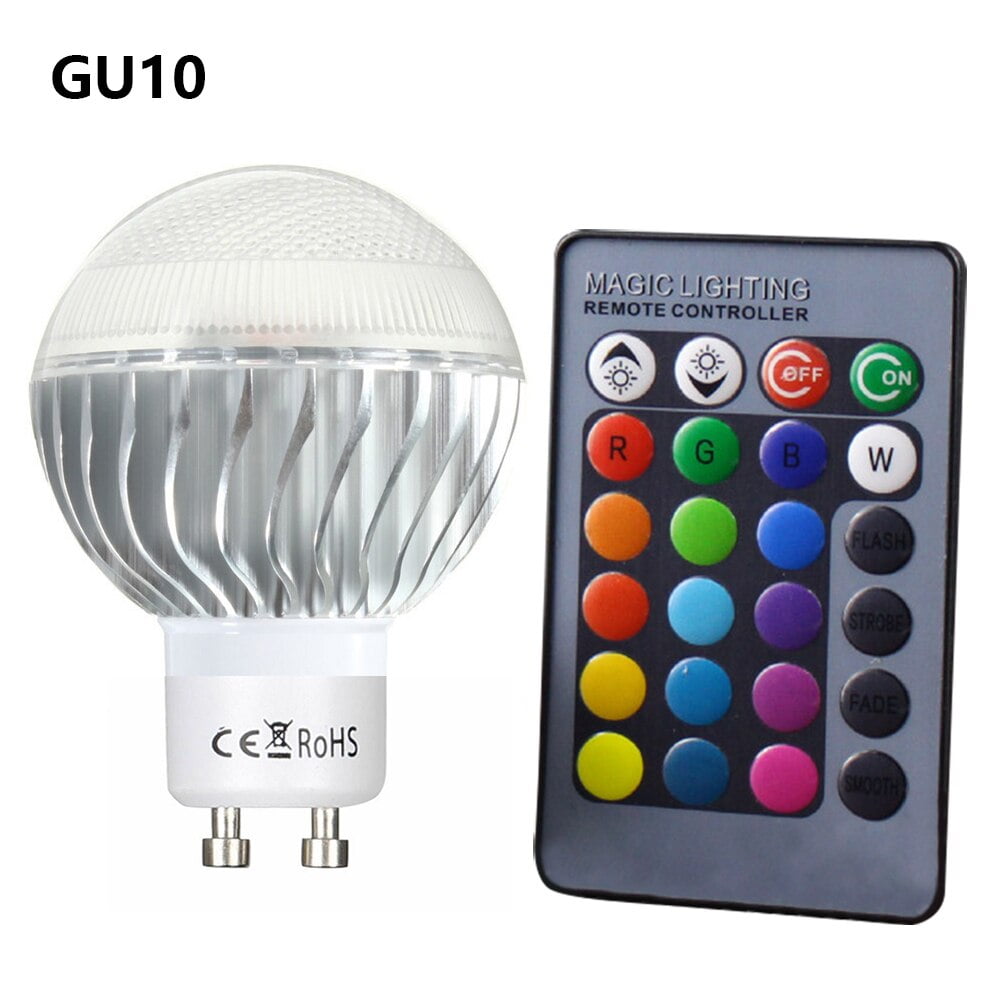 MeAddHome LED RGB Bulb Remote Control LED Lamp E27 E26 E14 B22 GU10 LED