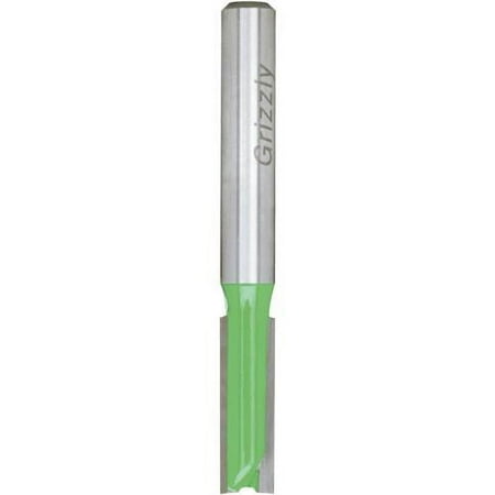 Grizzly Industrial C1001 Double Fluted Straight Bit, 1/4" Shank, 1/4" Dia.