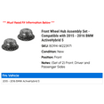 thumbnail image 2 of Front Wheel Hub Assembly Set - Compatible with 2015 - 2016 BMW ActiveHybrid 5, 2 of 2