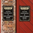 thumbnail image 6 of Faittoo 2-Pack Black Delivery Dropoff Sign - 14x10 inch Reflective Aluminum, UV Protected Weatherproof, Durable Ink, Easy Install, 6 of 6
