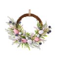 thumbnail image 2 of Corona de primavera Artificial, decoración de huevos de Pascua, decoración de pared, corona de Pascua, colgante de puerta para boda, hogar, ventana, Estilo D, 2 of 9