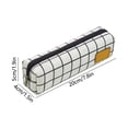 thumbnail image 3 of Virelaxpo Minimalist Canvas Pencil Case Large Capacity Stationery Organizer for Office Daily Use, 3 of 7