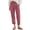 Watermelon Red, variant on Joernso Women Casual Pants Mid-rise Buttons Fly Long Pants Pockets Design Solid Color Straight Wide Leg Long Trousers Streetwear