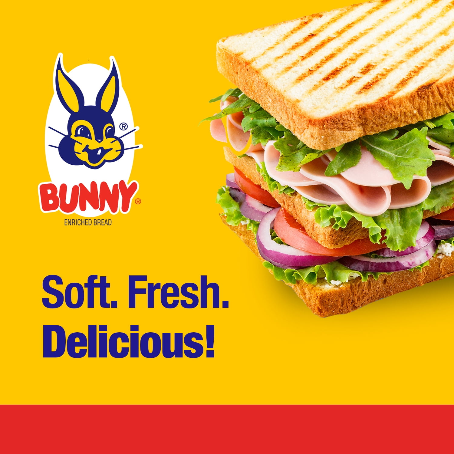 Bunny Bread Thin Sliced, Enriched Sliced White Bread, 20 oz Loaf