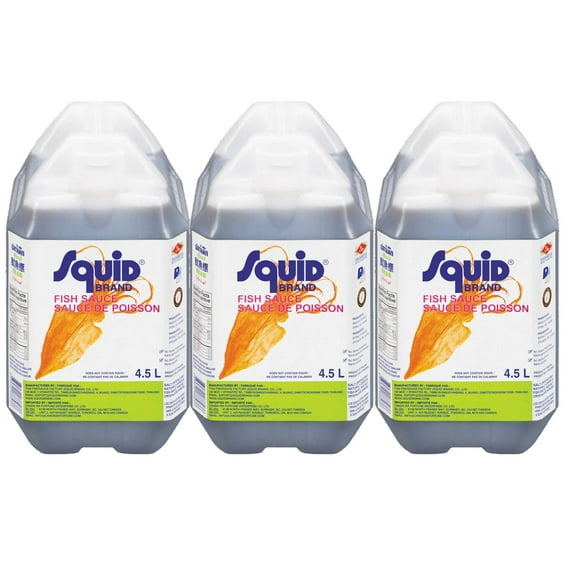 Squid Brand Sauce de Poisson (4.5L) - Service Alimentaire en Vrac, Rehausseur de Saveur Riche en Umami