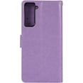thumbnail image 4 of Compatible with Samsung Galaxy S21 Case Glitter with Card Holder Flip Wallet Phone Case for Women Crystal Butterfly Shockproof Protective Case for Samsung Galaxy S21 5G,Lavender GY, 4 of 15