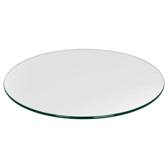 Dulles Glass 20" Round Table Top 3/8" Thick, Pencil Polished Tempered Glass for Indoor Dining or Outdoor Patio, 11 Pounds