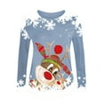 thumbnail image 4 of Hauts d'Été pour Femmes, Imprimé Décontracté de Noël, Manches Trois-Quarts, Col Rond, Blouse en Liquidation, 4 of 4