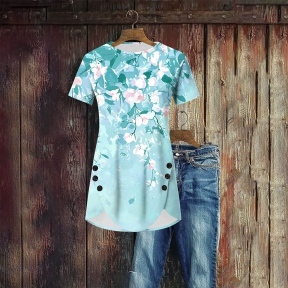 LiMoi Short Sleeve T Shirts for Women V Neck Womens T Shirts Cotton Loose Fit Tshirts Shirts Graphic Oversized Tops for Women Loose Fit New & Trending