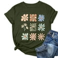 thumbnail image 2 of Njagoc3 Womens Pink Floral Print T-Shirt Feminine Flowers Round Neck Casual Tee S, M, L, XL, XXL, XXXL, 2 of 6
