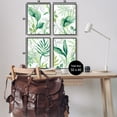 thumbnail image 3 of Stupell Industries Varied Green Tropical Plant Leaves Botanical & Floral Painting Black Framed Art Print Wall Art, Set of 4, 3 of 8