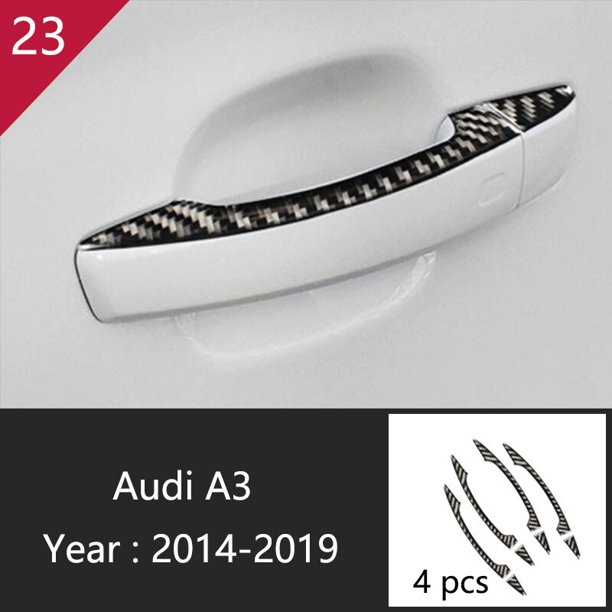 Fibra De Carbono Interior Del Coche Palanca De Cambio Aire Acondicionado Panel CD Puerta Reposabrazos Cubierta De La Etiqueta Engomada Ajuste De Accesorios De Para Audi A3 8V S3