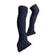 thumbnail image 3 of Calentadores de piernas para patinaje artístico Calcetines de patinaje de punto trenzado Funda cómoda y portátil Azul profundo, 3 of 9