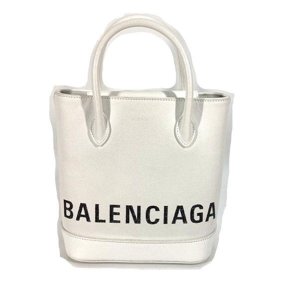 Pre-Owned BALENCIAGA 596159 Logo Ville XXS 2-Way Handbag, Tote Bag, Shoulder Leather,... (Good)
