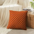 thumbnail image 4 of LALILO Throw Pillow Covers Bright Orange Amp Black Polka Dot Cushion Cover 18" x 18", 2 Pack, 4 of 6