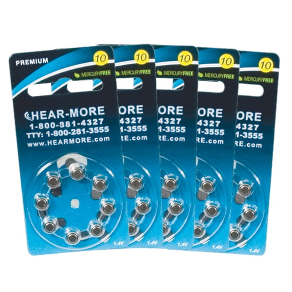 HearMore Hearing Aid Batteries Size 10 Ctn40