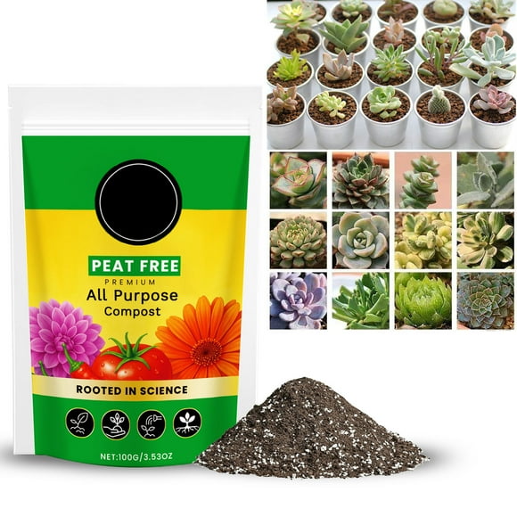 Lonzony Succulent Cactus Soil Potting Mix 110g Natural Organic Potting Mix for Palm Citrus Grown in Containers