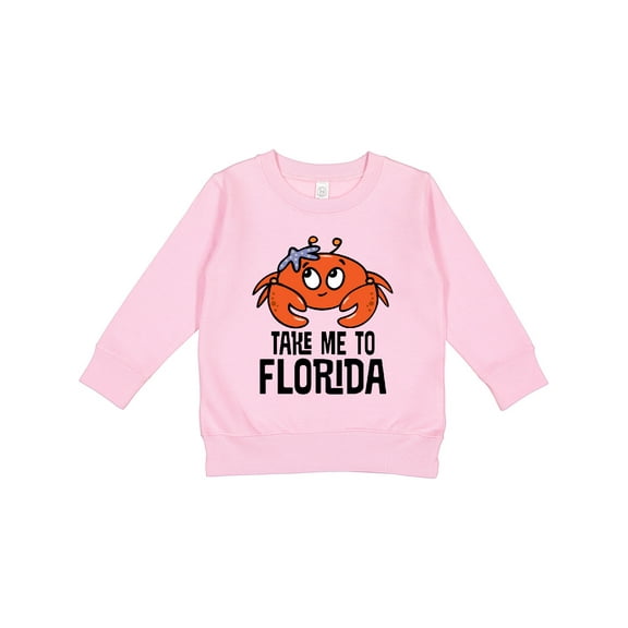 Inktastic Florida Vacation Cute Beach Crab Toddler Sweatshirt