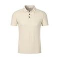 thumbnail image 4 of Sakmal Button Down Polo Shirts Men Casual Short Sleeve Tshirts Solid Yellow Shirts for Men S, 4 of 5