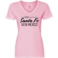 thumbnail image 3 of Inktastic From Santa Fe New Mexico in Black Distressed Text Women's V-Neck T-Shirt, 3 of 5