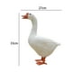 thumbnail image 3 of Figura de animal con plumas en miniatura, escultura hecha a mano, independiente. Blanco, 3 of 3