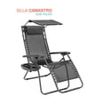 thumbnail image 1 of Silla Camastro Plegable Tecnologia Gravedad Cero Reclinable con sombrilla gris 6.49 pulg Elly Decor SO-SGCCD-BE, 1 of 10