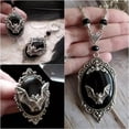 thumbnail image 2 of HOOUN Party 925 Silver Gothic Bat Black Earrings Ring Necklace Jewelry Set Halloween-Earrings, 2 of 7