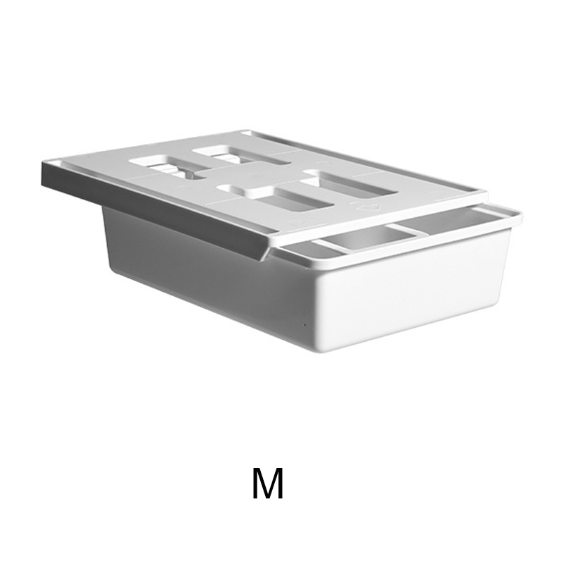 Hidden Desktop Stationery Storage Box Office Desk Bottom Holder Student