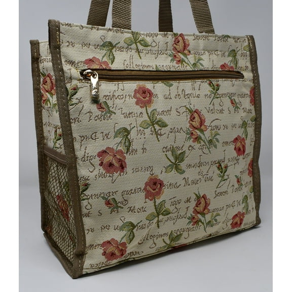312 - English Rose Shopper Tote
