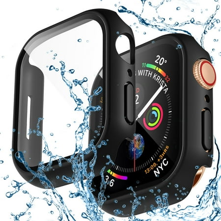 Comvin 2 Pack Compatible with Apple Watch Case 44mm 40mm 45mm 41mm 42mm 38mm, Full Waterproof Screen Protector For Apple Watch Ultra SE Series 9 8 7 6 5 4 3