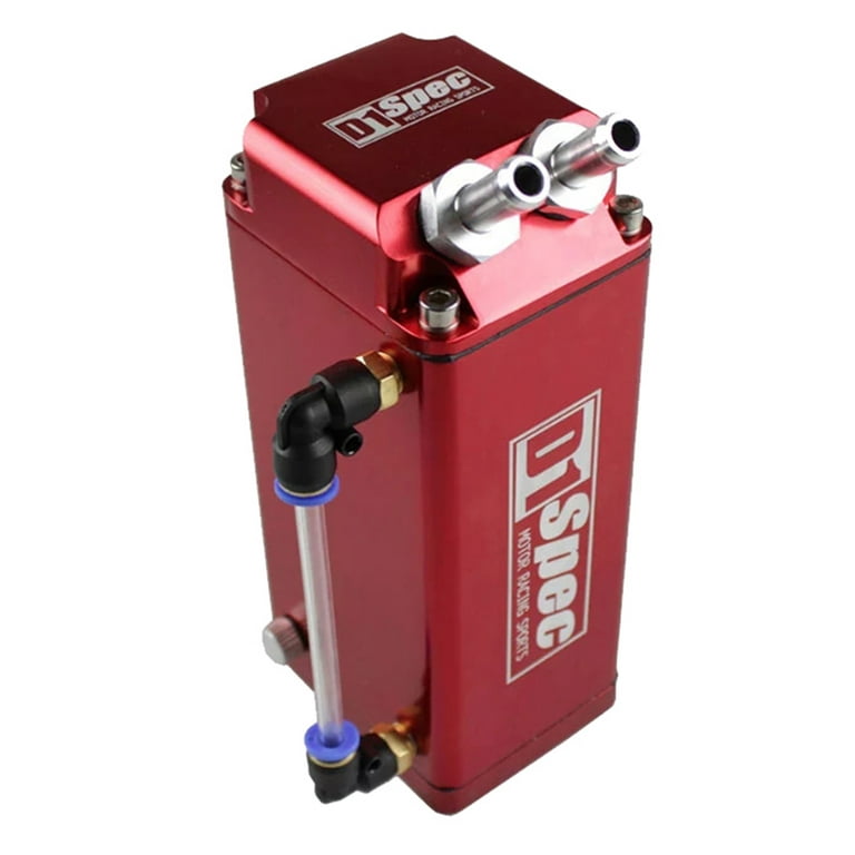 XWQ 0.5L Oil Catch Can High Strength Easy to Install Square Shape Engine  Red Oil Reservoir for Car 