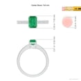 thumbnail image 4 of Angara Natural 1 Ct. Emerald with Diamond Classic Ring in 14K White Gold for Women (Ring Size: 3), 4 of 9