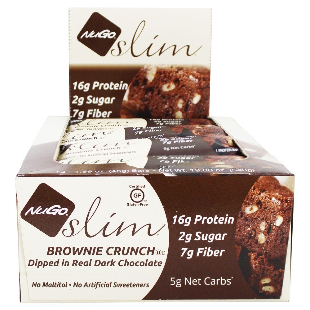 NuGo Nutrition NuGo Slim Brownie Crunch 12 1.59 oz (45g) Bars