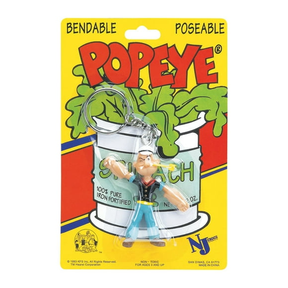 Popeye Pliable Porte-Clés Mobile Cartoon Marin Épinards 3 Pouces