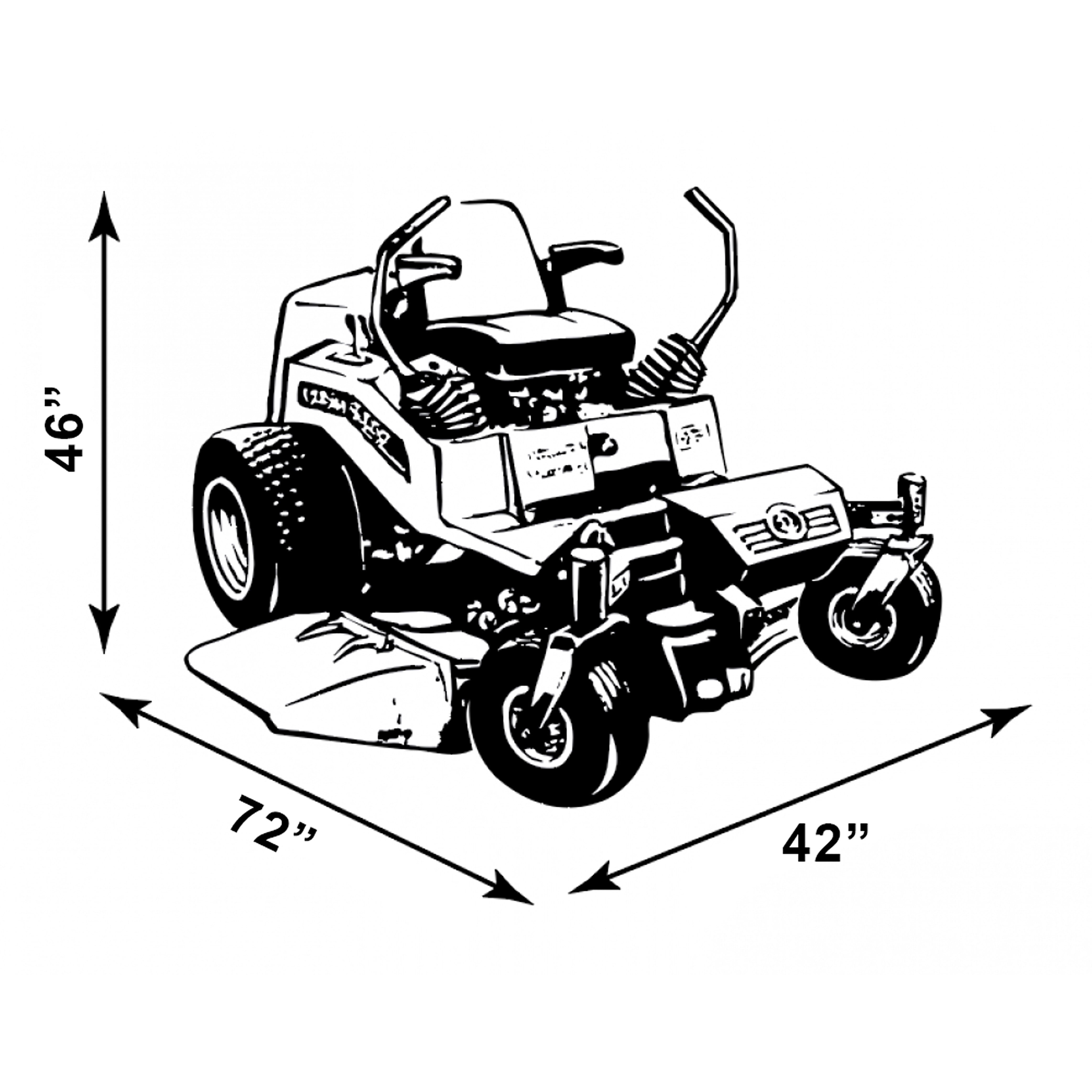 Raider SX Zero Turn Lawn Tractor Cover Universal - Black