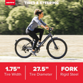 thumbnail image 6 of Huffy 27.5" Vienna 36V Electric Bike, Fits Riders 5'0"+, Matte Gray, Adult, Unisex, 6 of 21
