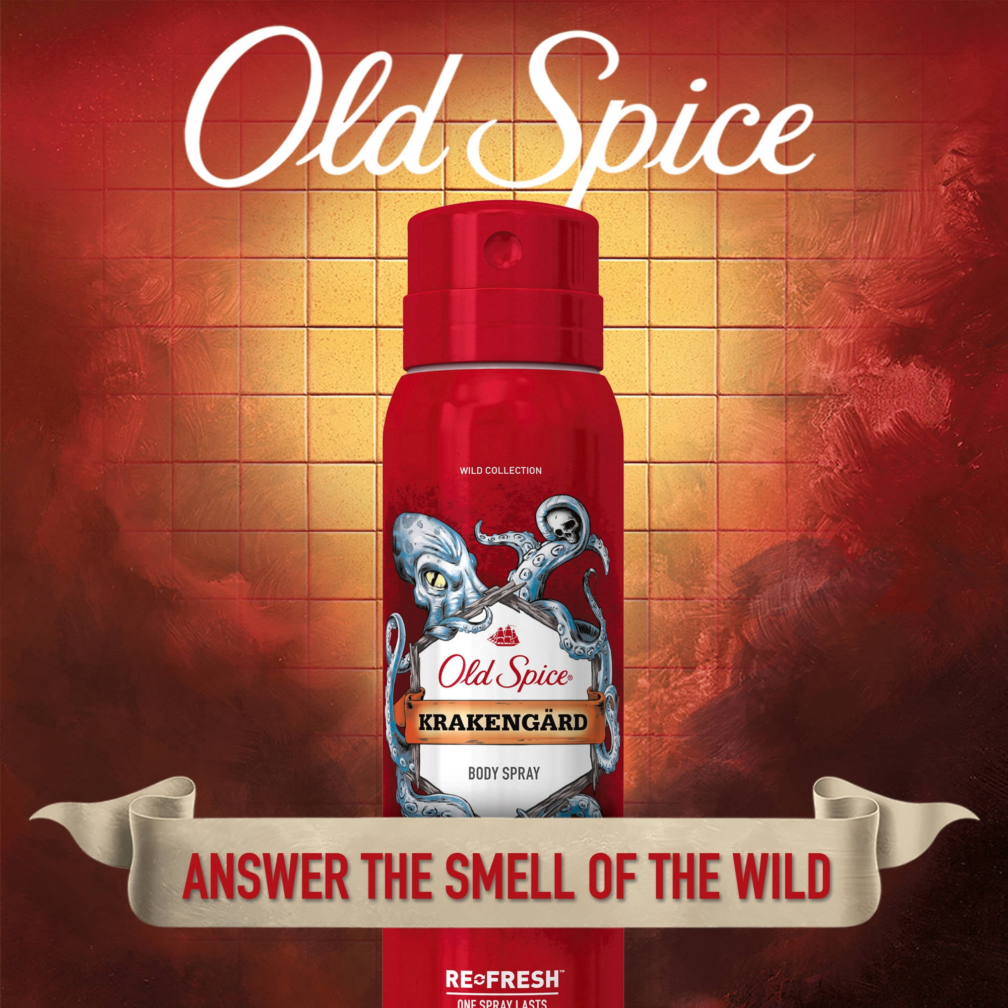 Old Spice Krakengard Body Spray for Men, 3.75 Ounces