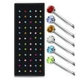 thumbnail image 4 of 60Pcs Stainless Steel Nose Studs Rings Piercing Pin Nose Piercing Rhinestones Nose Piercing Studs Body Jewelry 1.8mm, 4 of 9