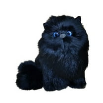 BJBSJSZ Plush Cat Stuffed Animal Interactive Cat, Cat Barking Meow Kitten, Electronic Pet, Robot Kitty Toy, Animated Cat for Girl Baby Kid