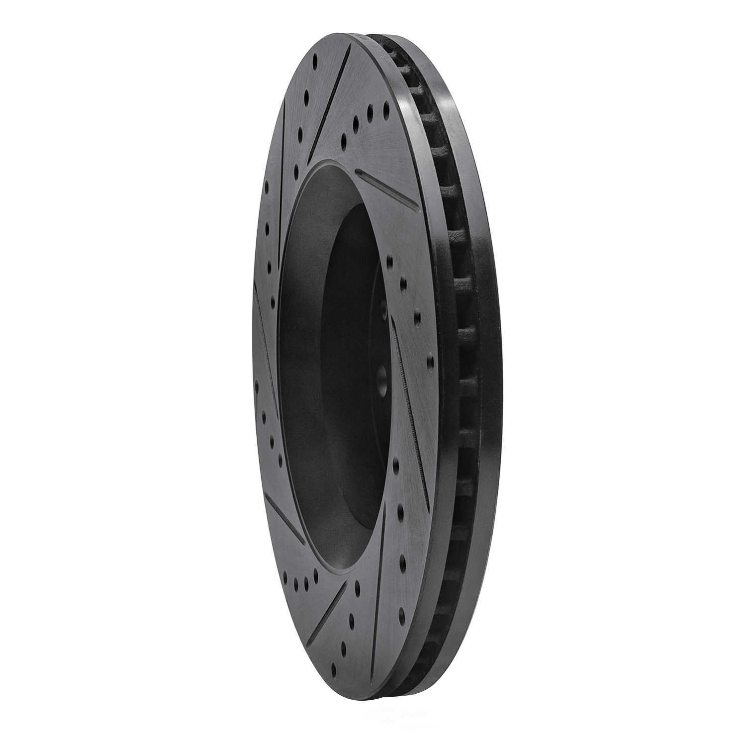 Dynamic Friction Company 633-40038R DFC Brake Rotor - Drilled And Slotted - Black