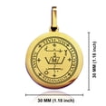 thumbnail image 2 of Stainless Steel Seal of Archangel Michael Round Medallion Keychain Circle Ring, 2 of 2
