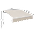thumbnail image 3 of Outsunny Retractable Awning 8' x 6.6' Patio Manual Outdoor Patio Sun Shade w/ Crank Handle Deck Window Cover Beige, 3 of 6