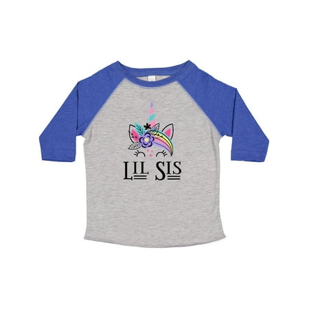 

Inktastic Little Sister Unicorn Lil Sis Outfit Gift Toddler Toddler Girl T-Shirt